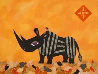 Rhino with Summer Sky | Obraz na stenu