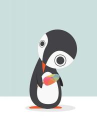 Pingu Loves Ice Cream | Obraz na stenu