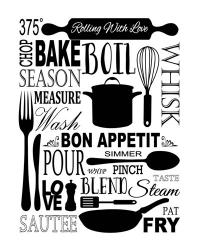 Culinary Love 1 (black & white) | Obraz na stenu