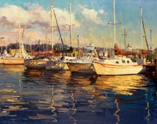 Boats on Glassy Harbor | Obraz na stenu