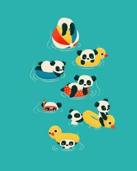 Tubing Pandas | Obraz na stenu