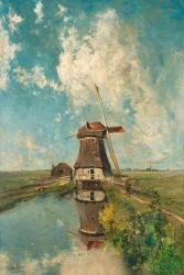 A Windmill on a Polder Waterway, c. 1889 | Obraz na stenu