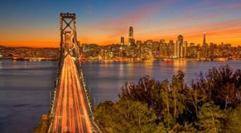 Bay Bridge and Evening Commute | Obraz na stenu