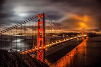 Golden Gate Evening | Obraz na stenu