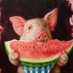 Pig Out | Obraz na stenu