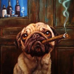 Uptown Pug | Obraz na stenu