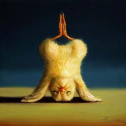 Yoga Chick Lotus Headstand | Obraz na stenu
