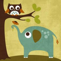 Owl and Elephant | Obraz na stenu