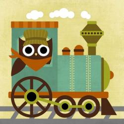 Owl Train Conductor | Obraz na stenu