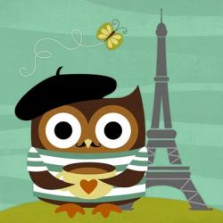 Owl in Paris | Obraz na stenu