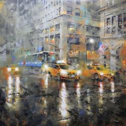 Manhattan Orange Rain | Obraz na stenu