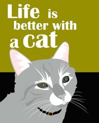 Life is Better with a Cat | Obraz na stenu