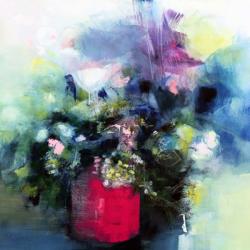 Flowers In a Pink Pot | Obraz na stenu