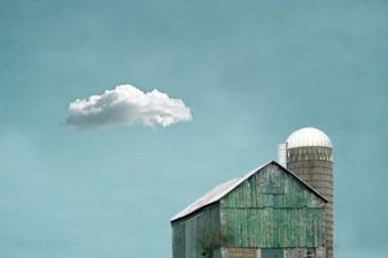 Green Barn and Cloud | Obraz na stenu