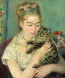 Woman with Cat (Femme au chat), 1875 | Obraz na stenu