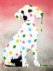 Damien's Dotty Spotty Dawg - Pink | Obraz na stenu