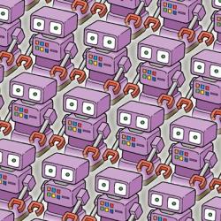 Purple Robo Army | Obraz na stenu