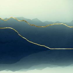 Gold Lined Alps | Obraz na stenu