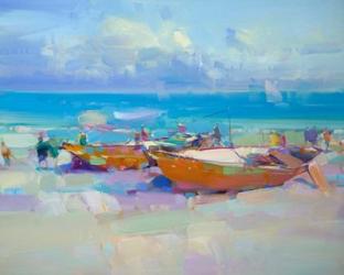 Boats On The Shore | Obraz na stenu