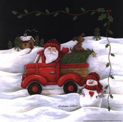 Santa's Red Truck | Obraz na stenu