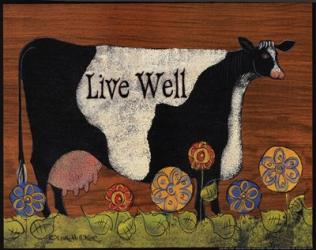 Live Well Cow | Obraz na stenu