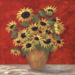 Yellow Sunflowers In French Vase | Obraz na stenu
