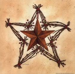 Barn Star with Star Wreath | Obraz na stenu