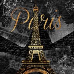 Script Paris Gold | Obraz na stenu