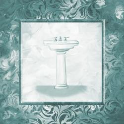 Calm Teal Vintage Sink | Obraz na stenu