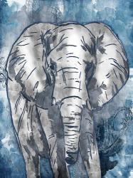 Grey Blue Elephant | Obraz na stenu