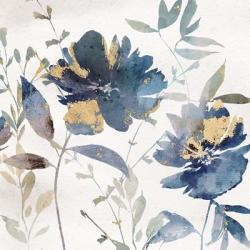 Blue Watercolor Florals II | Obraz na stenu