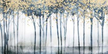 Golden Blue Trees II | Obraz na stenu
