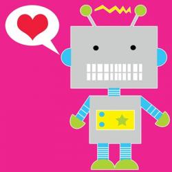 Robot - Pink | Obraz na stenu