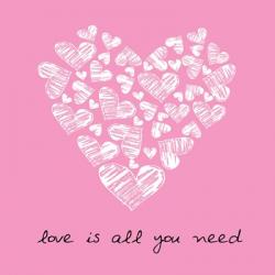 Love Is All You Need  - Pink | Obraz na stenu