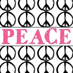 Peace - Pink with Peace Signs | Obraz na stenu