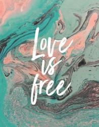 Love Is Free - Teal | Obraz na stenu