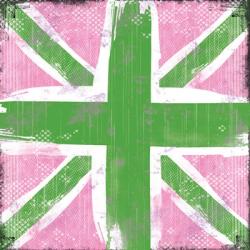 Union Jack Pink and Green | Obraz na stenu
