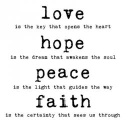 Love Hope Peace Faith 1 | Obraz na stenu