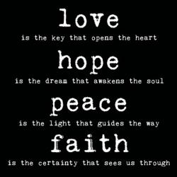 Love Hope Peace Faith 2 | Obraz na stenu