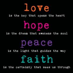 Love Hope Peace Faith 3 | Obraz na stenu