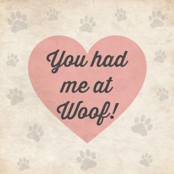 You had Me at Woof! | Obraz na stenu