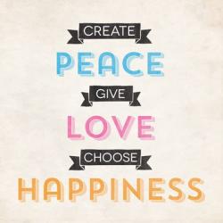 Peace Love Happiness | Obraz na stenu