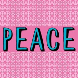 Peace - Blue and Pink | Obraz na stenu