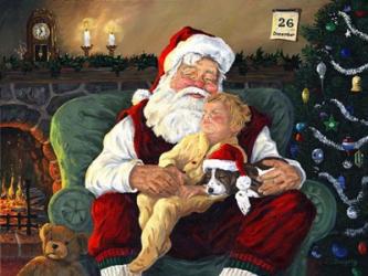 Santa With Child | Obraz na stenu
