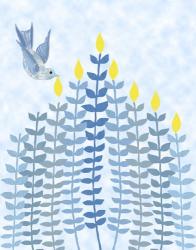 Bird Hanukkah Candles | Obraz na stenu