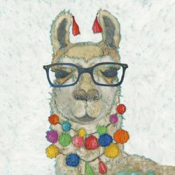 Llama Love with Glasses I | Obraz na stenu
