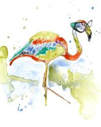 Smarty-Pants Flamingo | Obraz na stenu