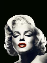 Red Lips Marilyn In Black | Obraz na stenu