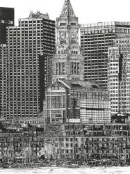 B&W Us Cityscape-Boston | Obraz na stenu