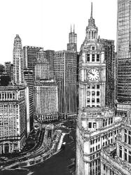 B&W Us Cityscape-Chicago | Obraz na stenu